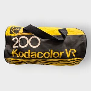 Vintage 1980s Kodacolor VR 200 FIlm Duffel Bag Yellow Black